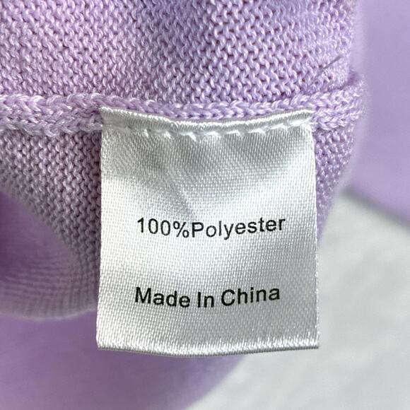 Tuckernuck Clayton Sweater Polo Womens XL/XXL Purple Boxy Knit Preppy Soft Girl - Picture 5 of 9